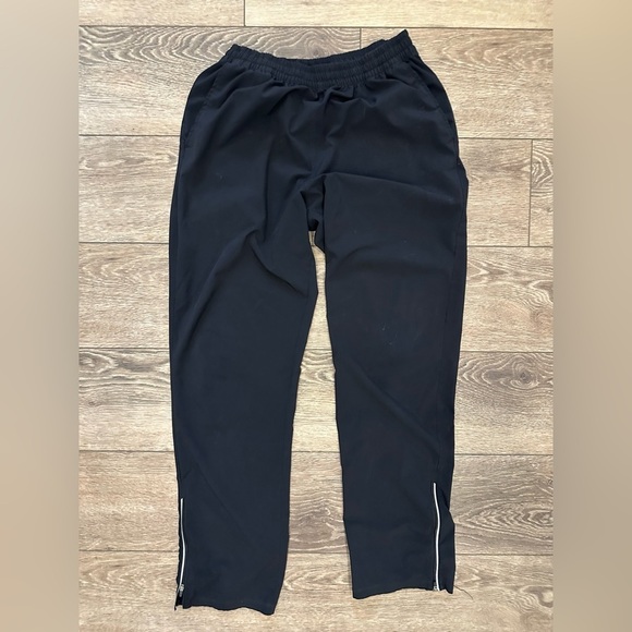 Tuff Avia Athletic black pants zippered bottoms pockets relaxed fit SZ L - Picture 1 of 4